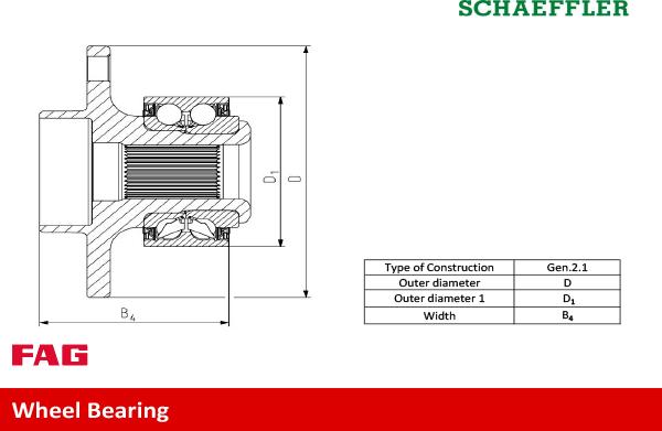 FAG 713 6108 20 - Wheel hub, bearing Kit autospares.lv