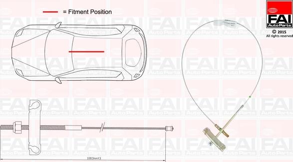 FAI AutoParts FBC0065 - Cable, parking brake autospares.lv