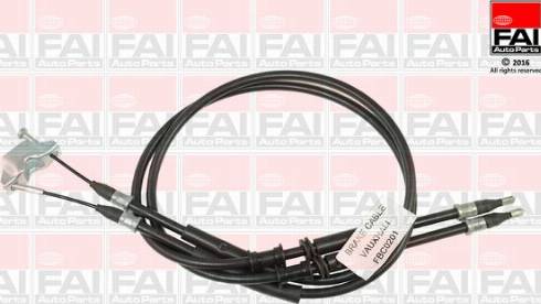 FAI AutoParts FBC0201 - Cable, parking brake autospares.lv