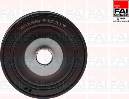 FAI AutoParts FVD1103 - Belt Pulley, crankshaft autospares.lv