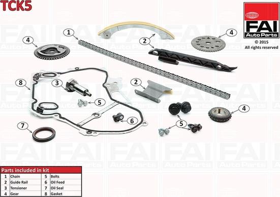 FAI AutoParts TCK5 - Timing Chain Kit autospares.lv