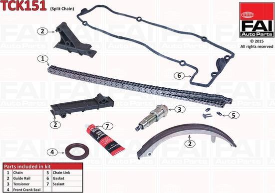 FAI AutoParts TCK151 - Timing Chain Kit autospares.lv