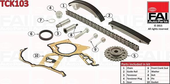 FAI AutoParts TCK103 - Timing Chain Kit autospares.lv