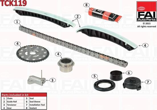 FAI AutoParts TCK119 - Timing Chain Kit autospares.lv