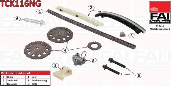 FAI AutoParts TCK116NG - Timing Chain Kit autospares.lv