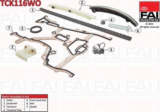 FAI AutoParts TCK116WO - Timing Chain Kit autospares.lv