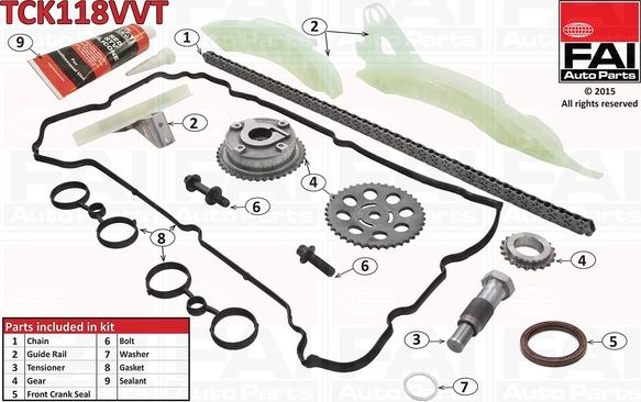 FAI AutoParts TCK118VVT - Timing Chain Kit autospares.lv