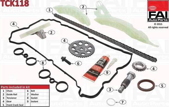 FAI AutoParts TCK118 - Timing Chain Kit autospares.lv