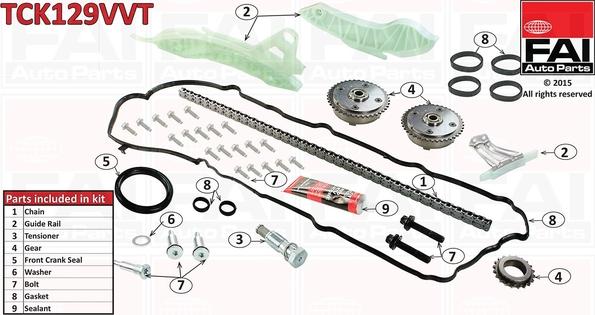 FAI AutoParts TCK129VVT - Timing Chain Kit autospares.lv