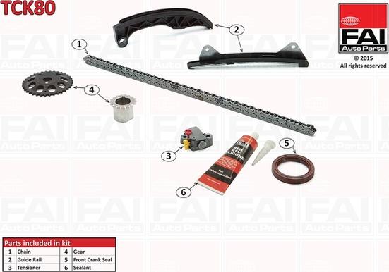 FAI AutoParts TCK80 - Timing Chain Kit autospares.lv