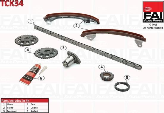 FAI AutoParts TCK34 - Timing Chain Kit autospares.lv