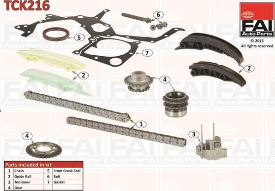 FAI AutoParts TCK216 - Timing Chain Kit autospares.lv