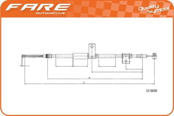 FARE SA 19001 - Cable, parking brake autospares.lv