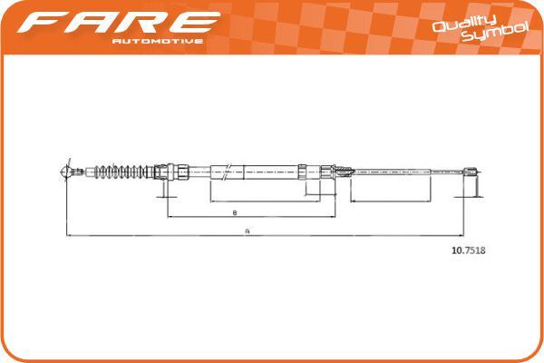 FARE SA 19289 - Cable, parking brake autospares.lv