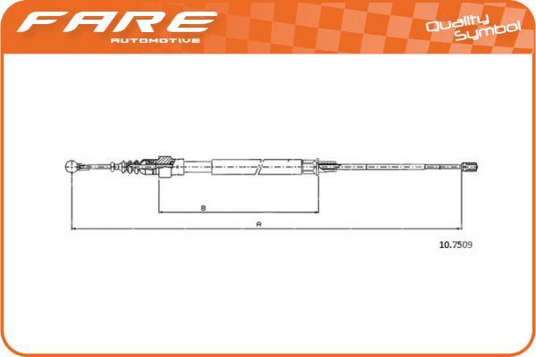 FARE SA 19272 - Cable, parking brake autospares.lv