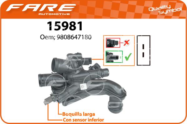 FARE SA 15981 - Coolant thermostat / housing autospares.lv