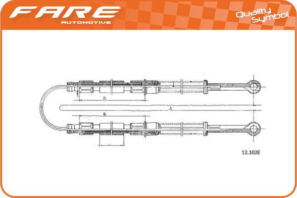 FARE SA 18937 - Cable, parking brake autospares.lv