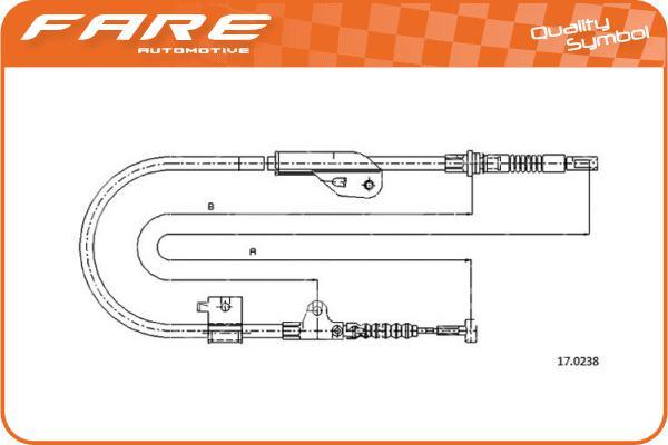 FARE SA 18545 - Cable, parking brake autospares.lv