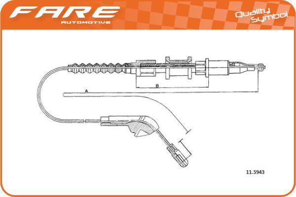 FARE SA 18657 - Cable, parking brake autospares.lv