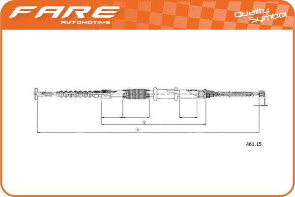 FARE SA 18063 - Cable, parking brake autospares.lv