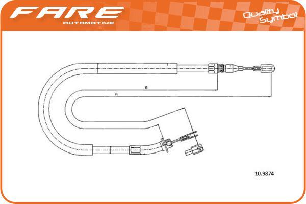 FARE SA 17927 - Cable, parking brake autospares.lv