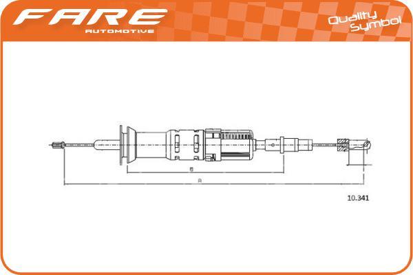 FARE SA 24908 - Clutch Cable autospares.lv