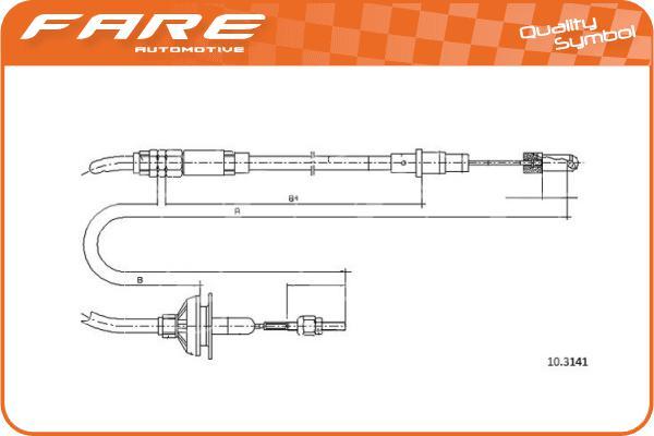 FARE SA 24914 - Clutch Cable autospares.lv