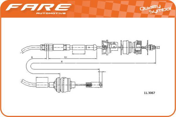 FARE SA 24769 - Clutch Cable autospares.lv