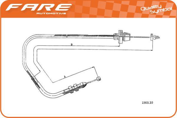 FARE SA 25635 - Accelerator Cable autospares.lv