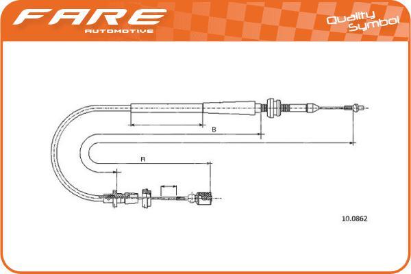 FARE SA 26003 - Accelerator Cable autospares.lv