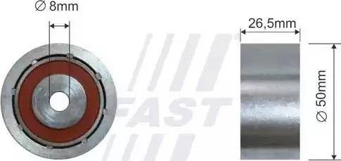 Fast FT44552 - Pulley, v-ribbed belt autospares.lv