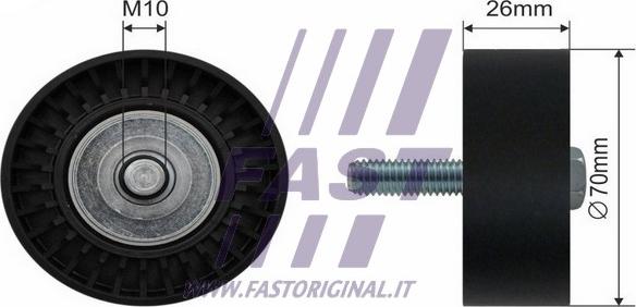 Fast FT44530 - Pulley, v-ribbed belt autospares.lv