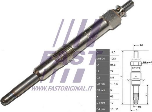 Fast FT82730 - Glow Plug autospares.lv