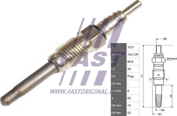 Fast FT82725 - Glow Plug autospares.lv