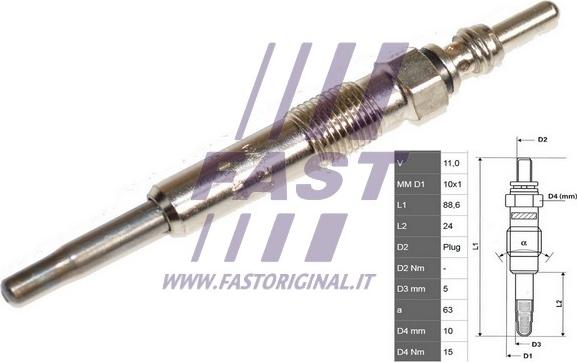 Fast FT82726 - Glow Plug autospares.lv
