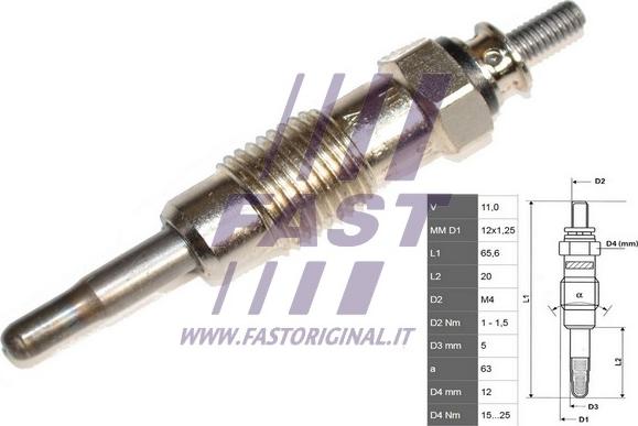 Fast FT82722 - Glow Plug autospares.lv