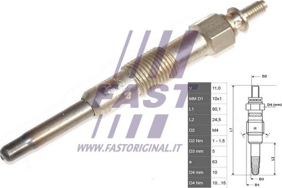 Fast FT82727 - Glow Plug autospares.lv