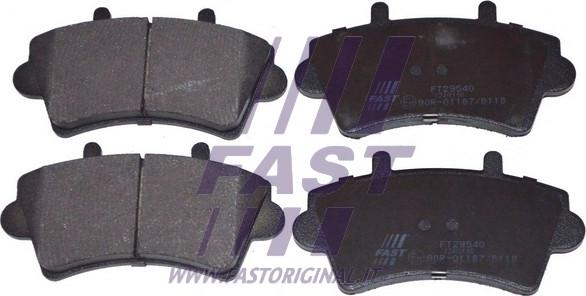Fast FT29540 - Brake Pad Set, disc brake autospares.lv