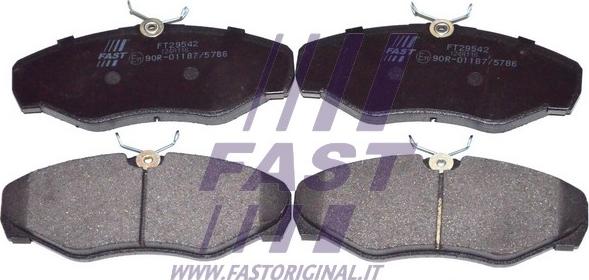 Fast FT29542 - Brake Pad Set, disc brake autospares.lv
