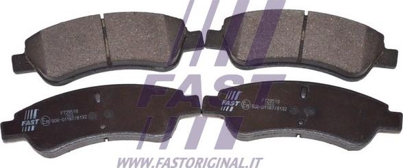 Fast FT29519 - Brake Pad Set, disc brake autospares.lv