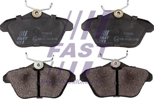 Fast FT29040 - Brake Pad Set, disc brake autospares.lv