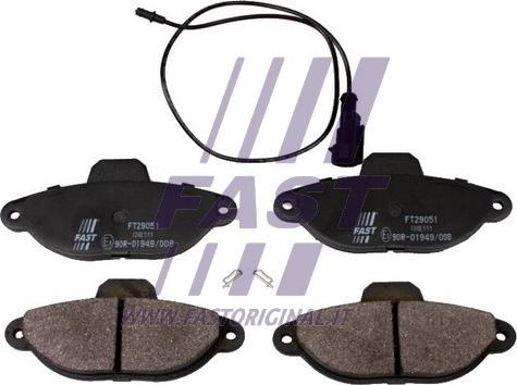 Fast FT29051 - Brake Pad Set, disc brake autospares.lv