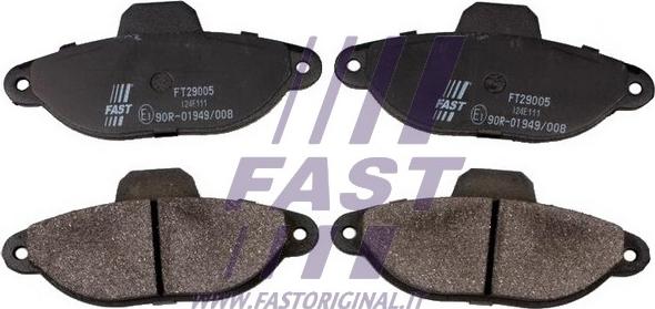 Fast FT29005 - Brake Pad Set, disc brake autospares.lv