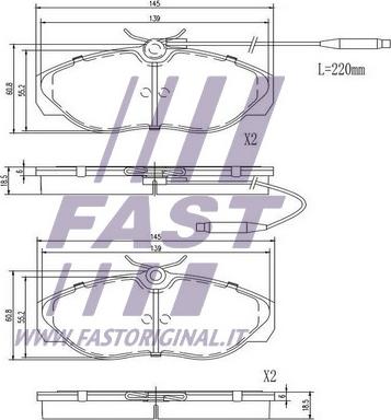 Fast FT29007HD - Brake Pad Set, disc brake autospares.lv