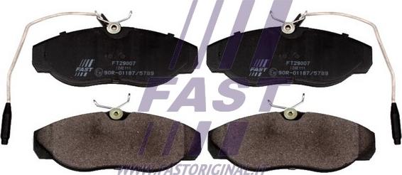 Fast FT29007 - Brake Pad Set, disc brake autospares.lv