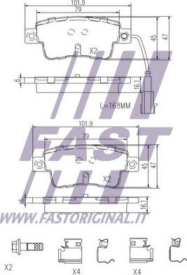 Fast FT29081 - Brake Pad Set, disc brake autospares.lv