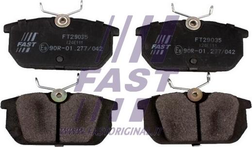 Fast FT29035 - Brake Pad Set, disc brake autospares.lv