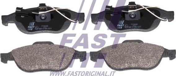 Fast FT29165 - Brake Pad Set, disc brake autospares.lv