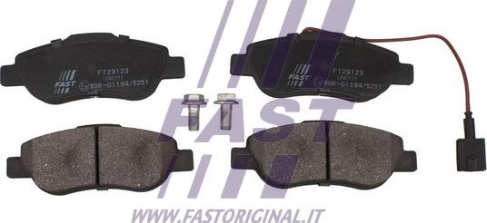 Fast FT29123 - Brake Pad Set, disc brake autospares.lv