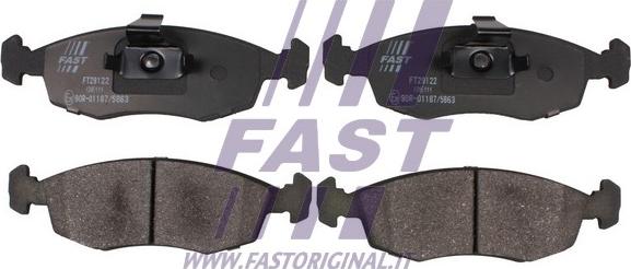 Fast FT29122 - Brake Pad Set, disc brake autospares.lv